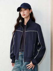 Women's Intellectual-Style Cropped Hoodie Jacket