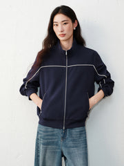 Women's Intellectual-Style Cropped Hoodie Jacket