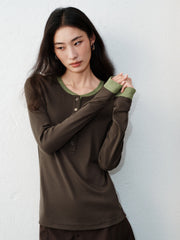Women's Casual Lightweight Knit  T-Shirt