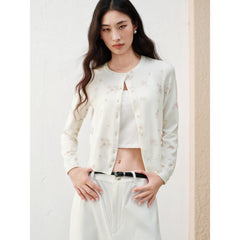 Women's Printed Slimming Knit Cardigan