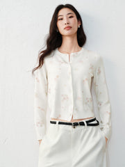 Women's Printed Slimming Knit Cardigan