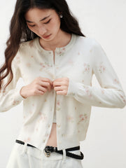 Women's Printed Slimming Knit Cardigan