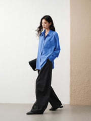 Women's Commuter Lightweight Blue Relaxed Shirt