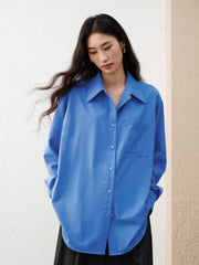 Women's Commuter Lightweight Blue Relaxed Shirt