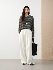 Women's Casual Striped Long-Sleeve Cover-Up