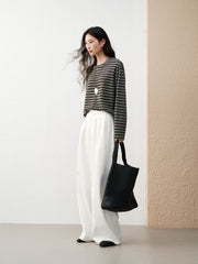 Women's Casual Striped Long-Sleeve Cover-Up