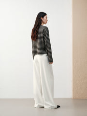 Women's Casual Striped Long-Sleeve Cover-Up