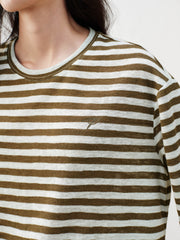 Women's Casual Striped Long-Sleeve Cover-Up
