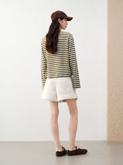 Women's Casual Striped Long-Sleeve Cover-Up
