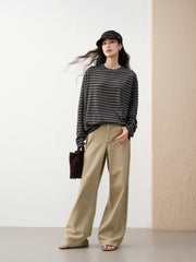 Women's Casual Striped Long-Sleeve Cover-Up