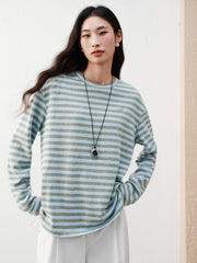 Women's Casual Striped Long-Sleeve Cover-Up
