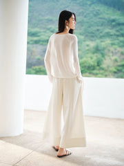 Women's Casual Breathable Seamless-Knit Top