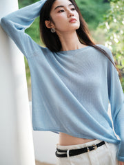 Women's Casual Breathable Seamless-Knit Top