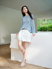 Women's Casual Breathable Seamless-Knit Top