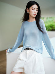 Women's Casual Breathable Seamless-Knit Top