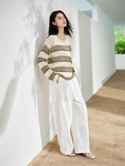 Women's  Casual  Vest and Pullover Two-Piece Set