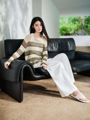 Women's  Casual  Vest and Pullover Two-Piece Set