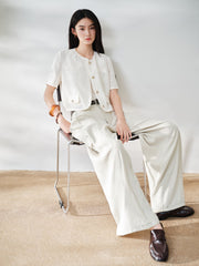 Women's Chanel-Style Short-Sleeve Cardigan