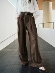 Women's Casual Straight-Wide Leg Tencel Pants