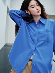 Women's Commuter Lightweight Blue Relaxed Shirt