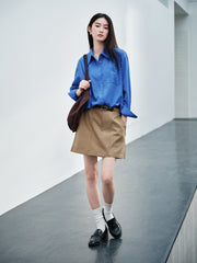 Women's Commuter Lightweight Blue Relaxed Shirt