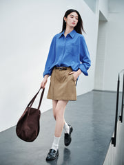 Women's Commuter Lightweight Blue Relaxed Shirt