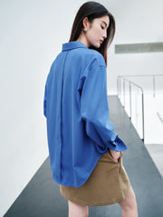 Women's Commuter Lightweight Blue Relaxed Shirt