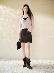 Women's Casual Rose-Latte Lightweight Cover-Up Set
