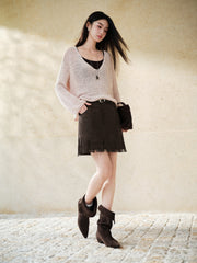 Women's Casual Rose-Latte Lightweight Cover-Up Set