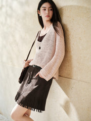 Women's Casual Rose-Latte Lightweight Cover-Up Set