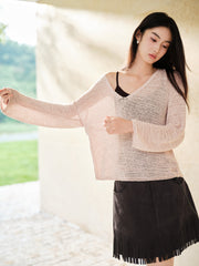 Women's Casual Rose-Latte Lightweight Cover-Up Set