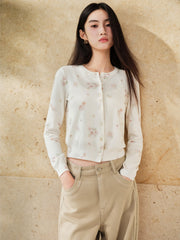Women's Printed Slimming Knit Cardigan