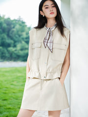Women's Cargo Vest & Mini Skirt Set