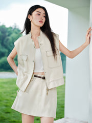 Women's Cargo High-Waisted A-Line Skirt