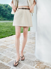 Women's Cargo High-Waisted A-Line Skirt