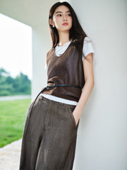 Women's Casual Detachable-Sleeve Knit Top