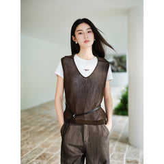 Women's Casual Detachable-Sleeve Knit Top