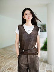Women's Casual Detachable-Sleeve Knit Top