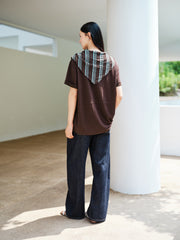 Women's Casual Contrast-Color Embroidered  T-Shirt