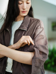 Women's Light Outdoor Stand-Collar Cargo Jacket
