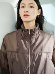Women's Light Outdoor Stand-Collar Cargo Jacket