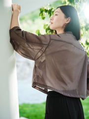 Women's Light Outdoor Stand-Collar Cargo Jacket