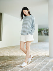 Women's Casual Striped Long-Sleeve Cover-Up