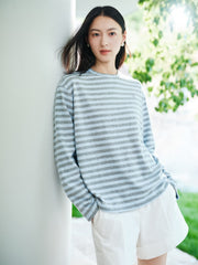 Women's Casual Striped Long-Sleeve Cover-Up