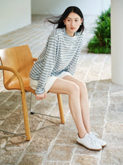 Women's Casual Striped Long-Sleeve Cover-Up