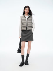 Women's Casual Lightweight 90% White Duck Down Vest
