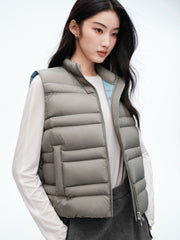 Women's Casual Lightweight 90% White Duck Down Vest