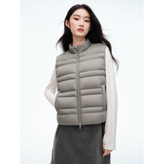 Women's Casual Lightweight 90% White Duck Down Vest