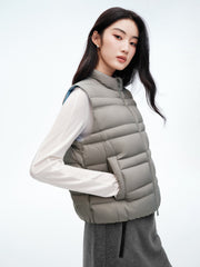 Women's Casual Lightweight 90% White Duck Down Vest