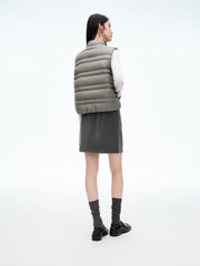 Women's Casual Lightweight 90% White Duck Down Vest